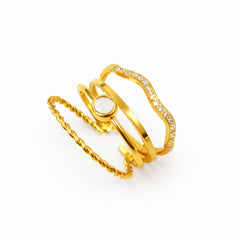 Bague Quatuor – lot de 4