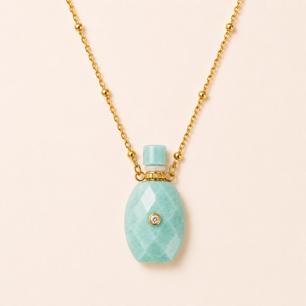 Collier Anastasia II - Zircon Amazonite