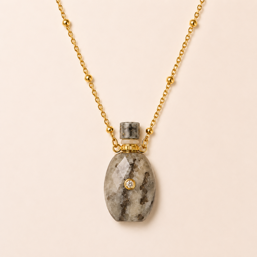 Collier Anastasia II - Zircon Jaspe Paysage