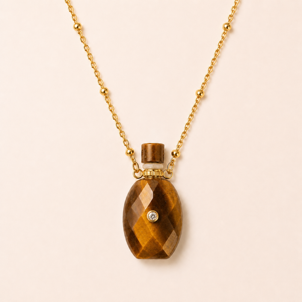 Collier Anastasia II - Zircon Oeil de tigre