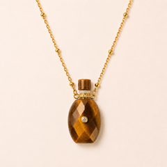 Collier Anastasia II - Zircon Oeil de tigre