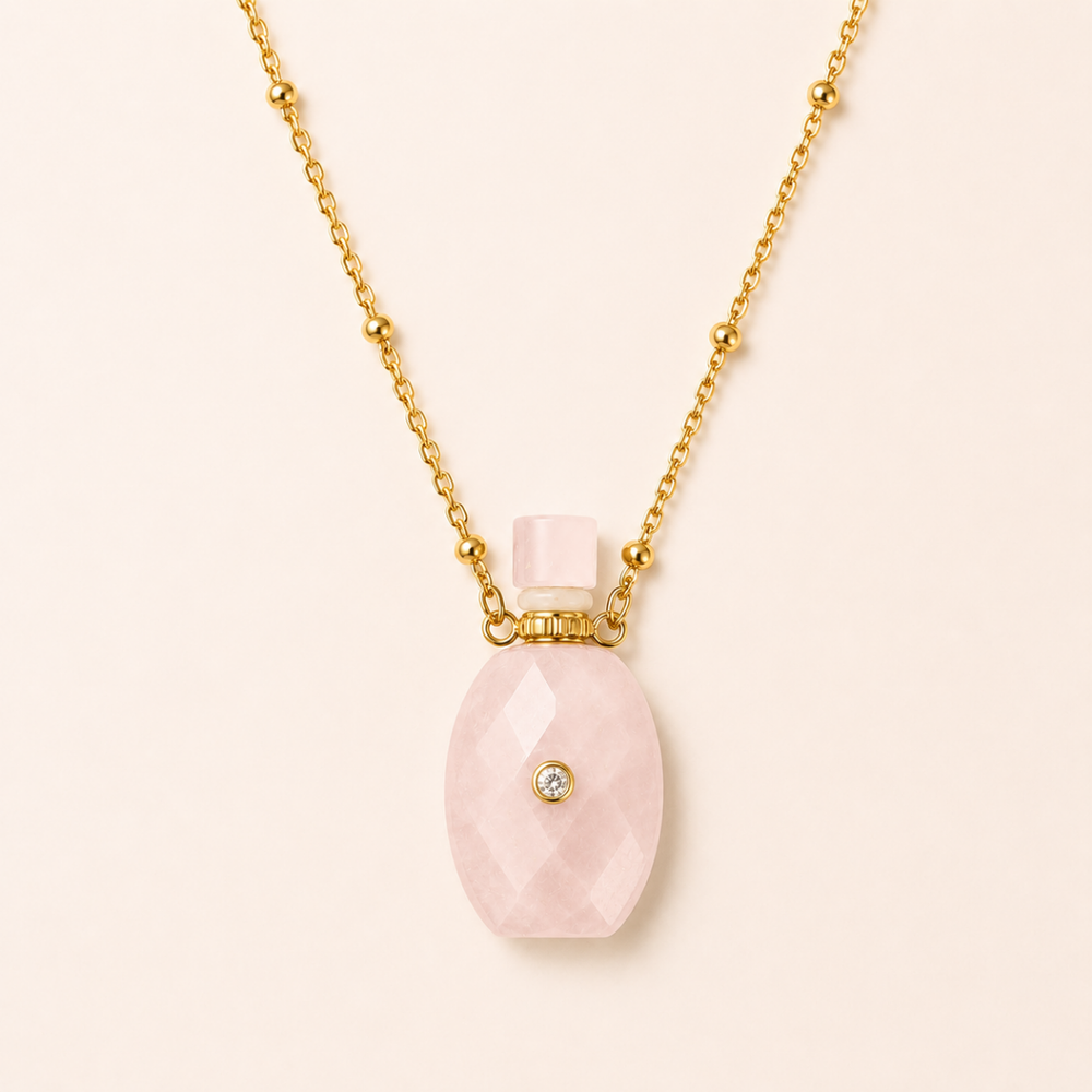 Collier Anastasia II - Zircon Quartz Rose