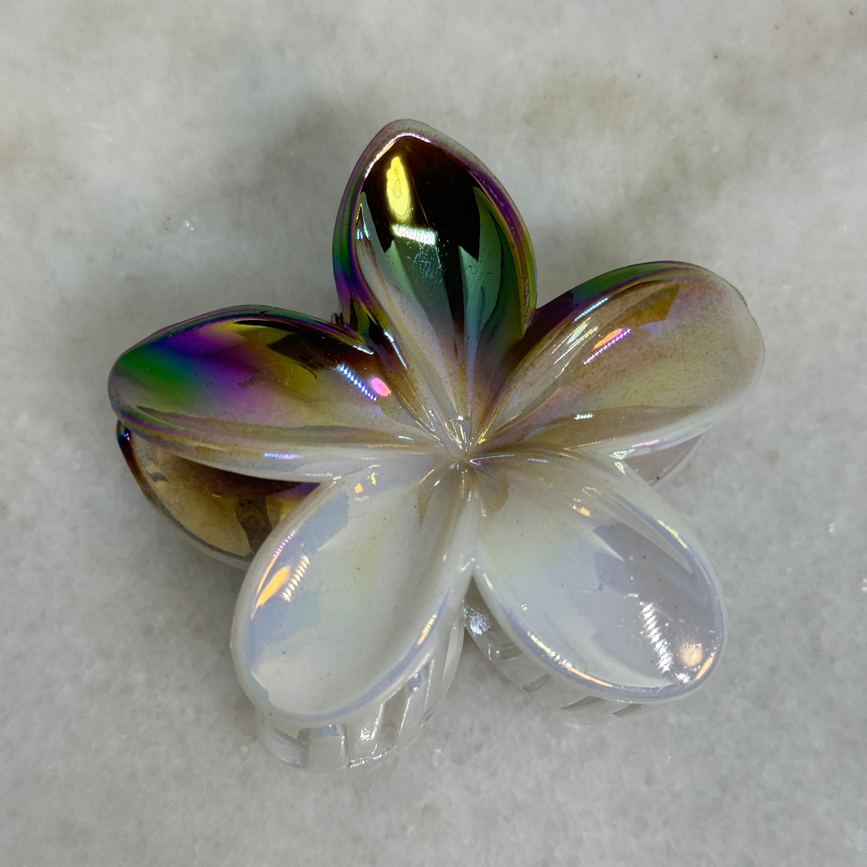 Pince à Cheveux Fleur Holographique