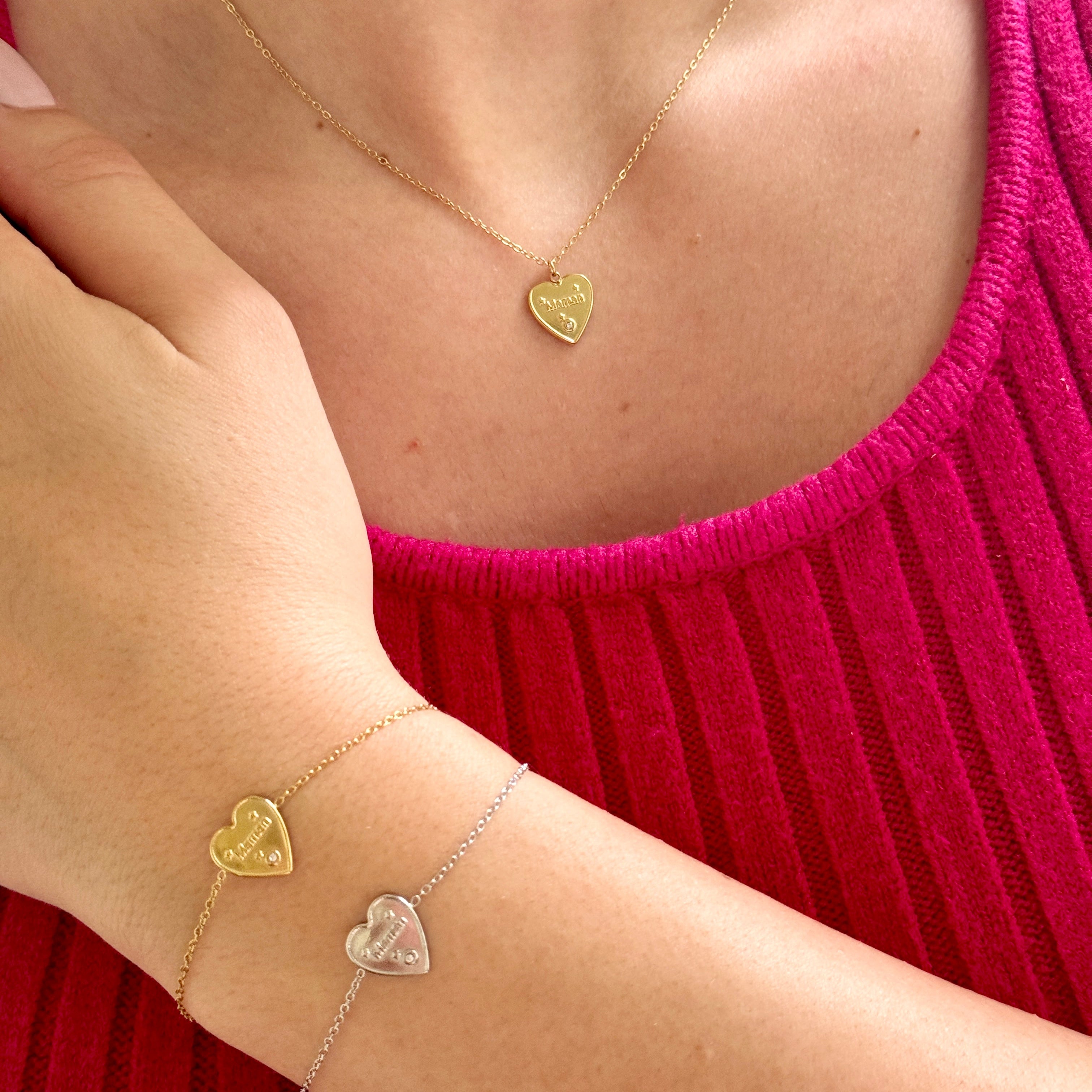 Collier gravure "Maman Love"