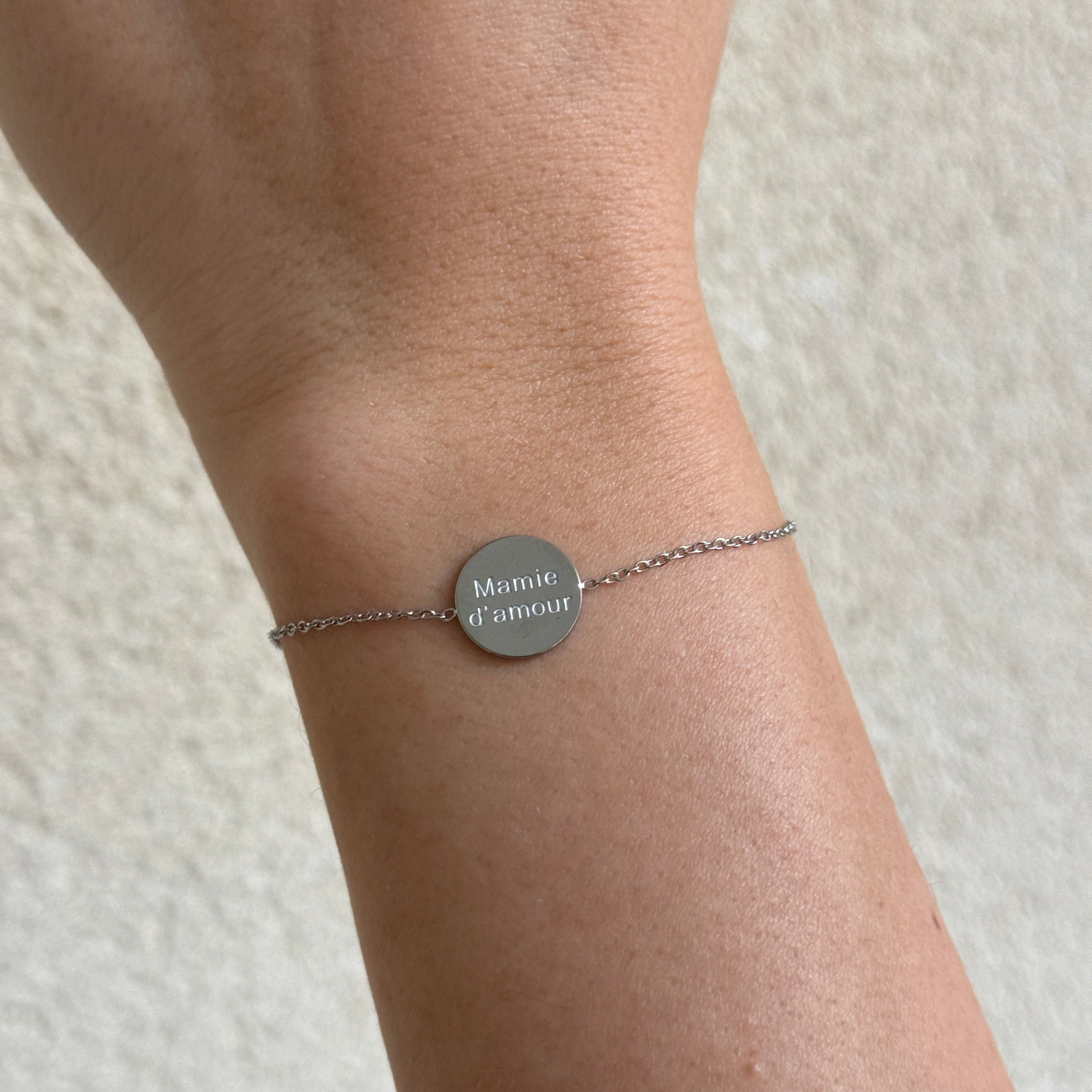 Bracelet gravure "Mamie d'amour"