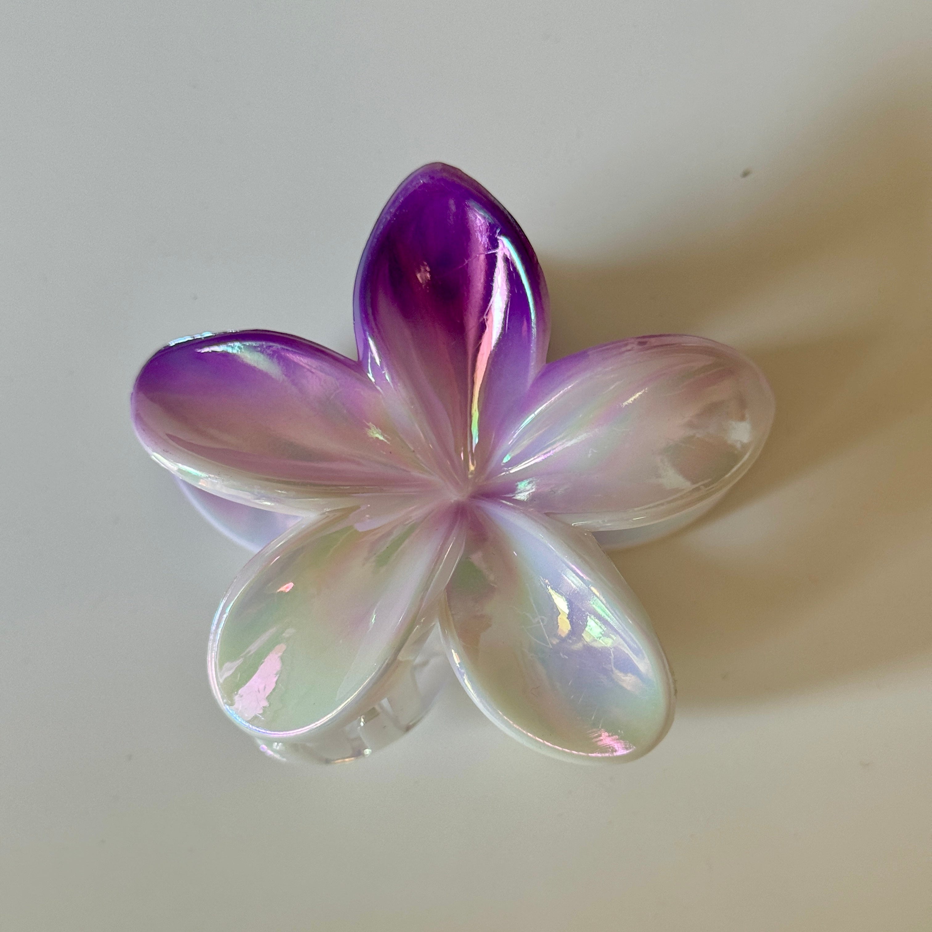 Pince à Cheveux Fleur Holographique