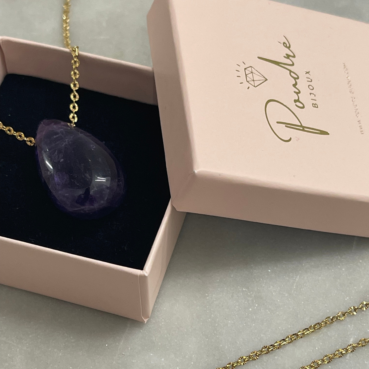 Sautoir Francesca en pierre naturelle - Création sur-mesure