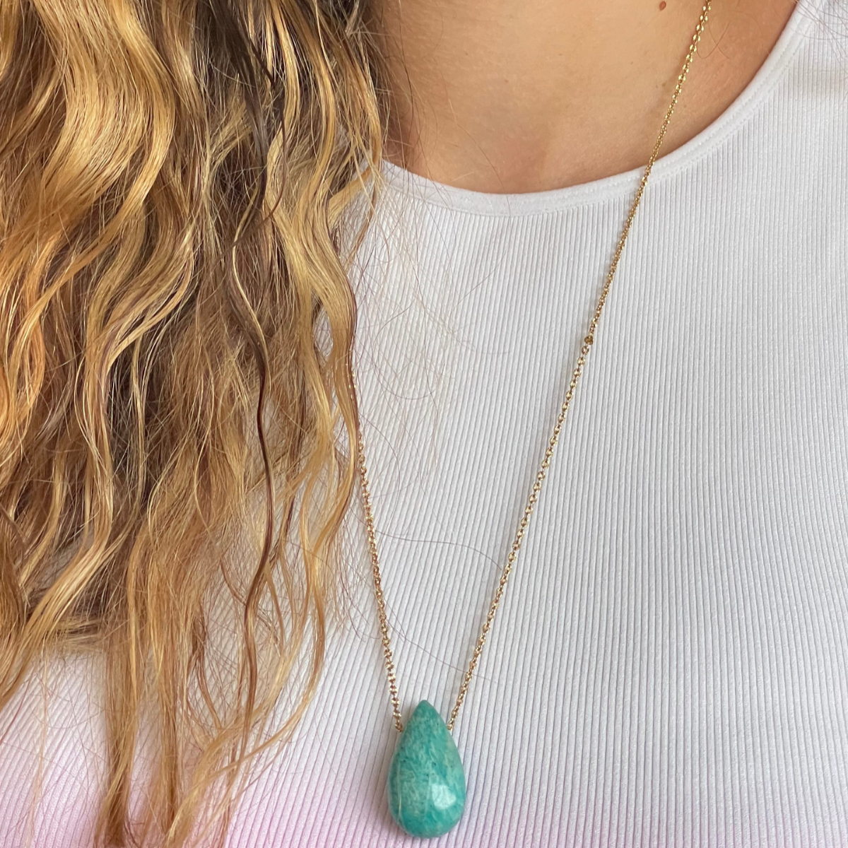 Sautoir Francesca en pierre naturelle - Création sur-mesure