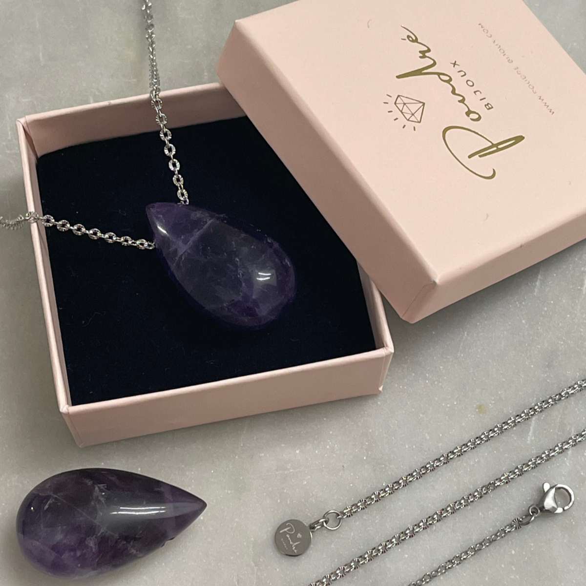 Sautoir Francesca en pierre naturelle - Création sur-mesure