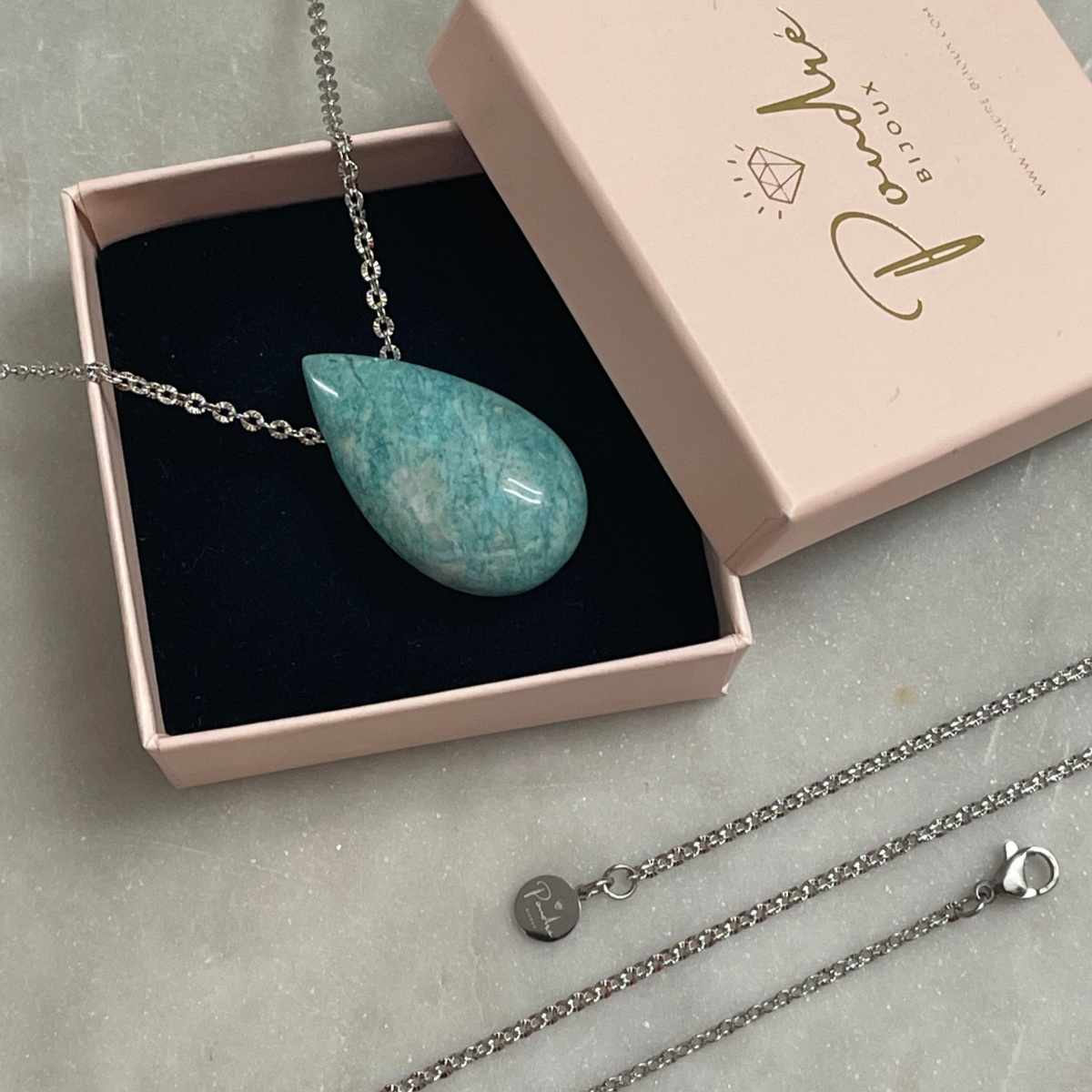 Sautoir Francesca en pierre naturelle - Création sur-mesure