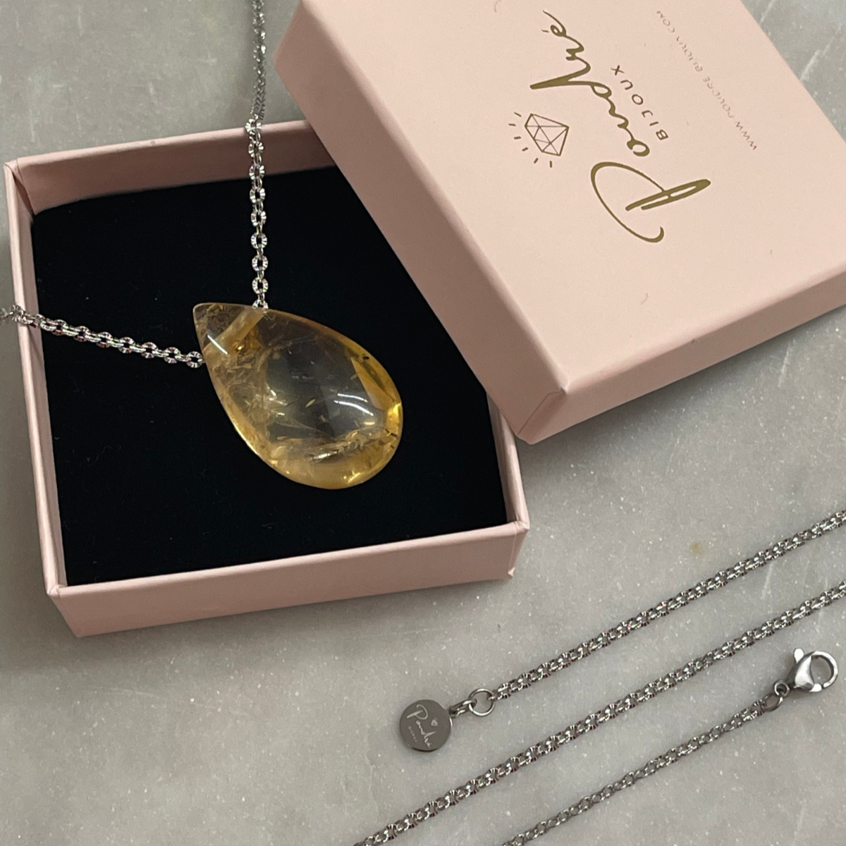 Sautoir Francesca en pierre naturelle - Création sur-mesure