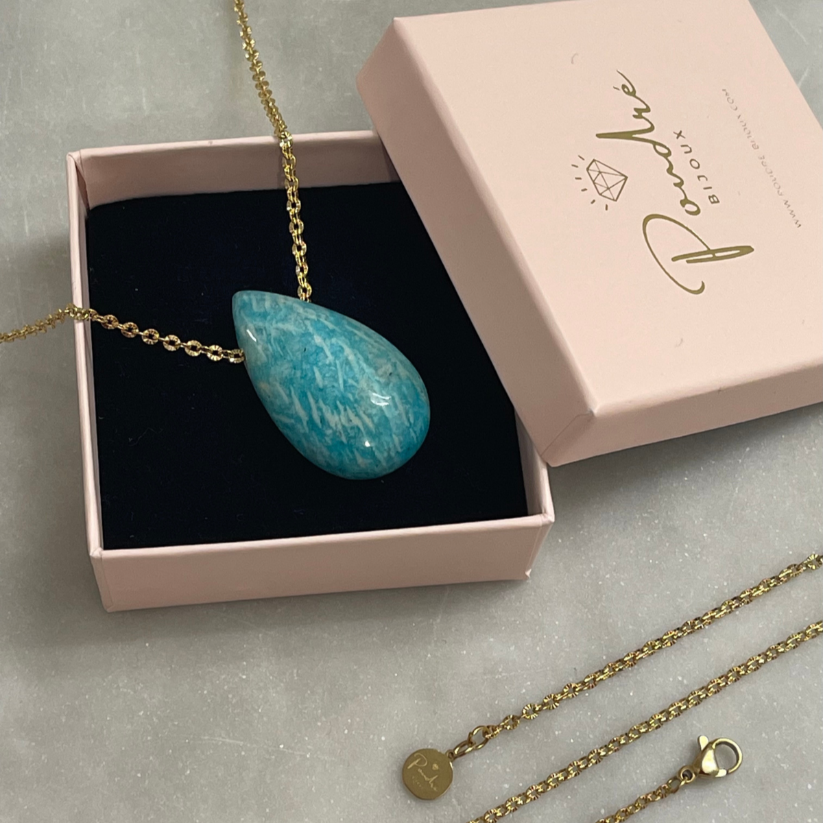 Sautoir Francesca en pierre naturelle - Création sur-mesure